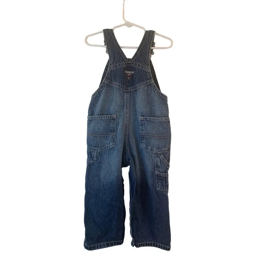 OSHKOSH B’GOSH Unisex Kids Jean Bib Overalls / Size: 24 Months